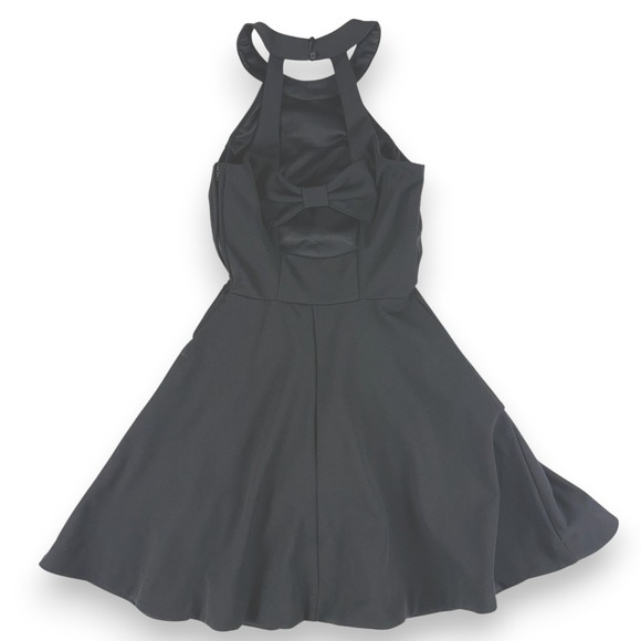 SPEECHLESS Fit & Flare Stretch Halter Dress Juniors Size 1 Black‎ - Picture 5 of 9